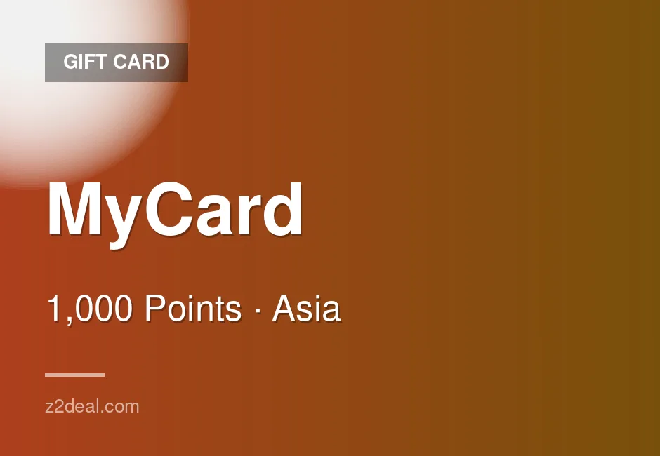 Buy MyCard Gift Card | 1,000 Points | Malaysia | In-Game Currency | Trusted Seller