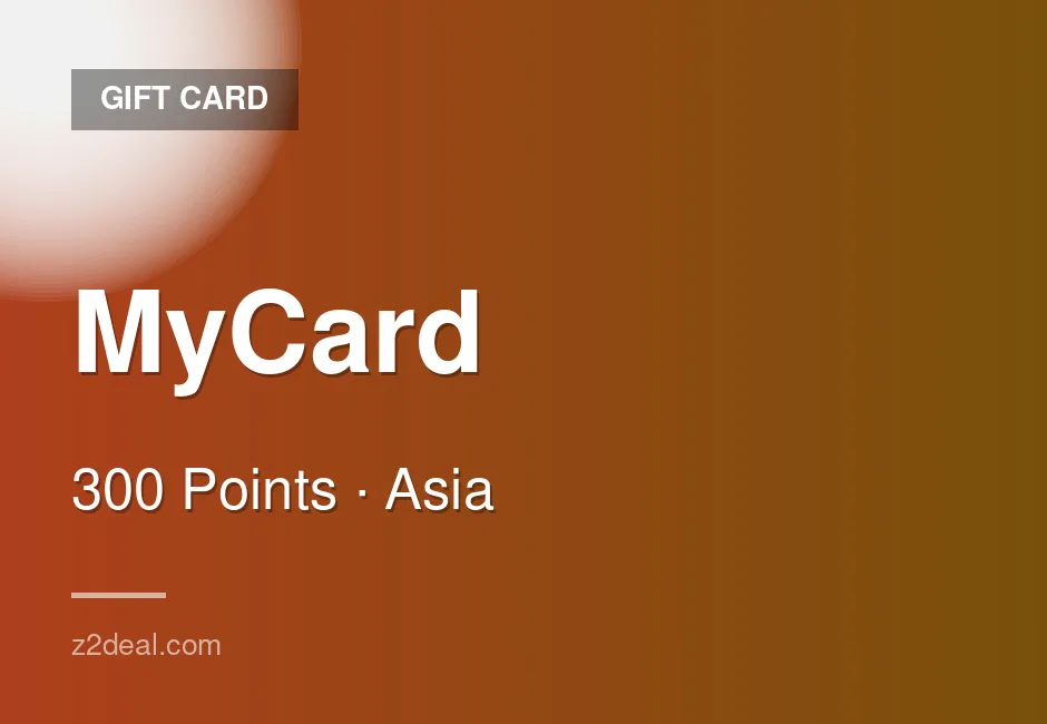 Buy MyCard Gift Card | 300 Points | Taiwan | In-Game Currency | Trusted Seller