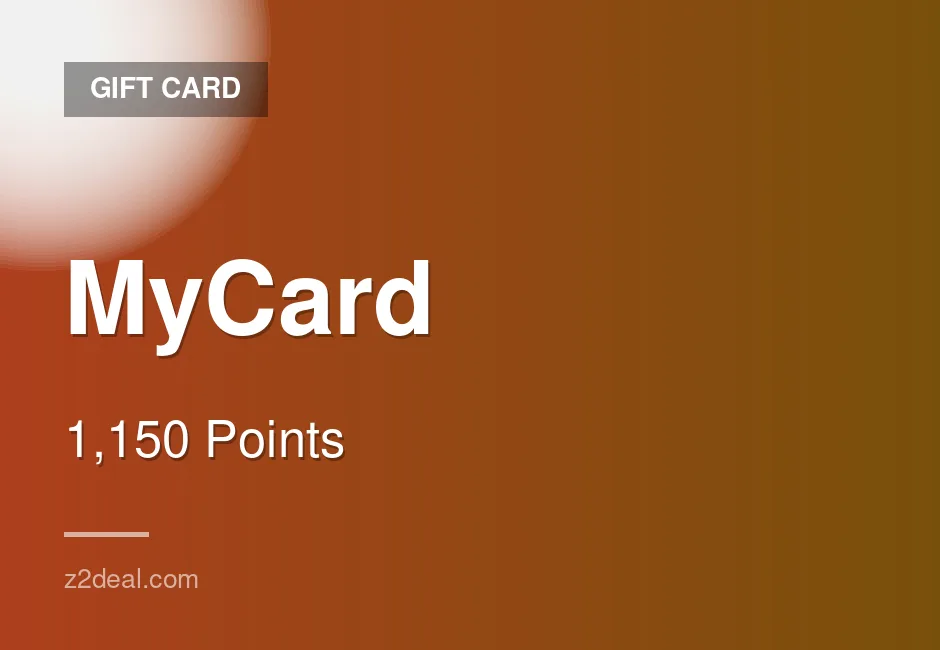 Trusted MyCard Gift Card | 1,150 Points | Australia | In-Game Currency | Delivered With Care