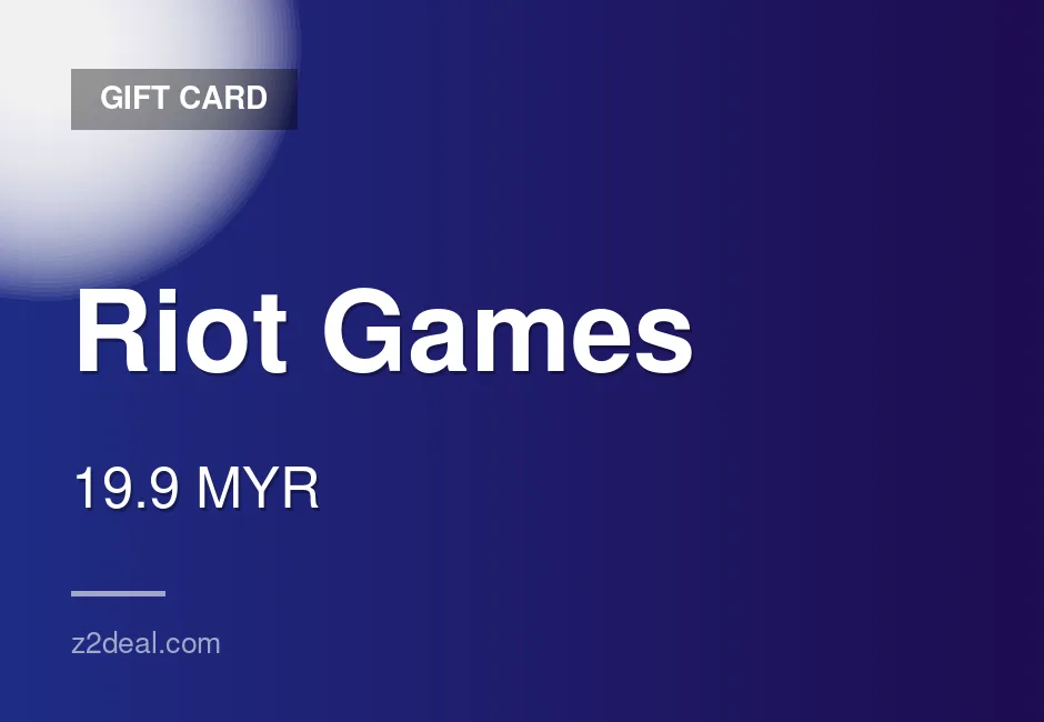 Riot Games Gift Card - 19.9 MYR - Same-Day Delivery