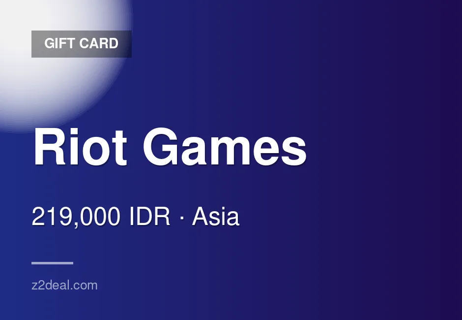 Reliable Riot Games Gift Card - 219,000 IDR - Indonesia - Quick Turnaround