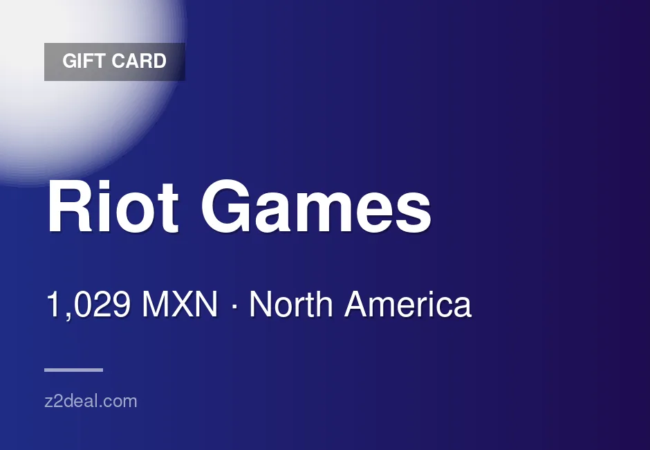 Genuine Riot Games Gift Card - 1,029 MXN - Mexico - Safe Checkout