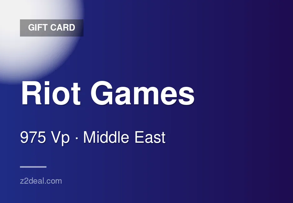 Digital Riot Games Gift Card | 975 Vp | Turkey | In-Game Currency | Straightforward Order