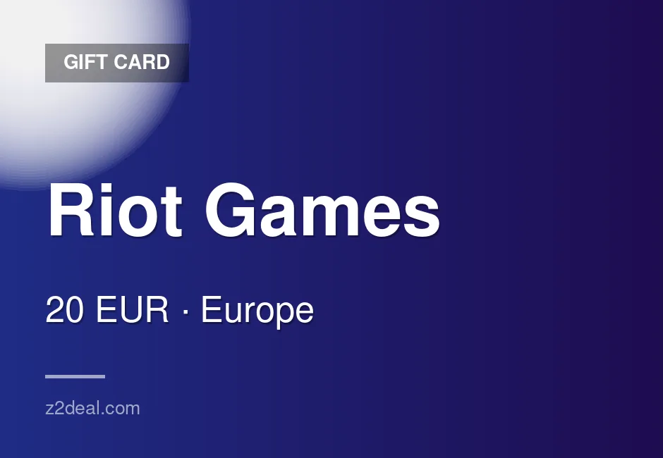 Digital Riot Games Gift Card | 20 EUR | Europe | Easy Checkout