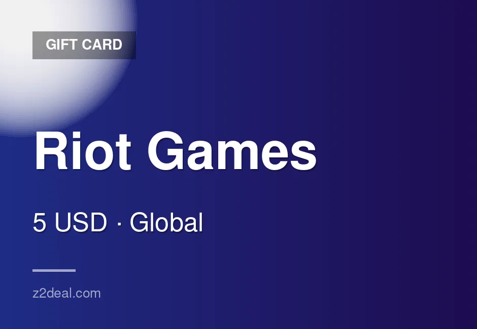 Riot Games Gift Card - 5 USD - Works Worldwide - Global - Same-Day Delivery