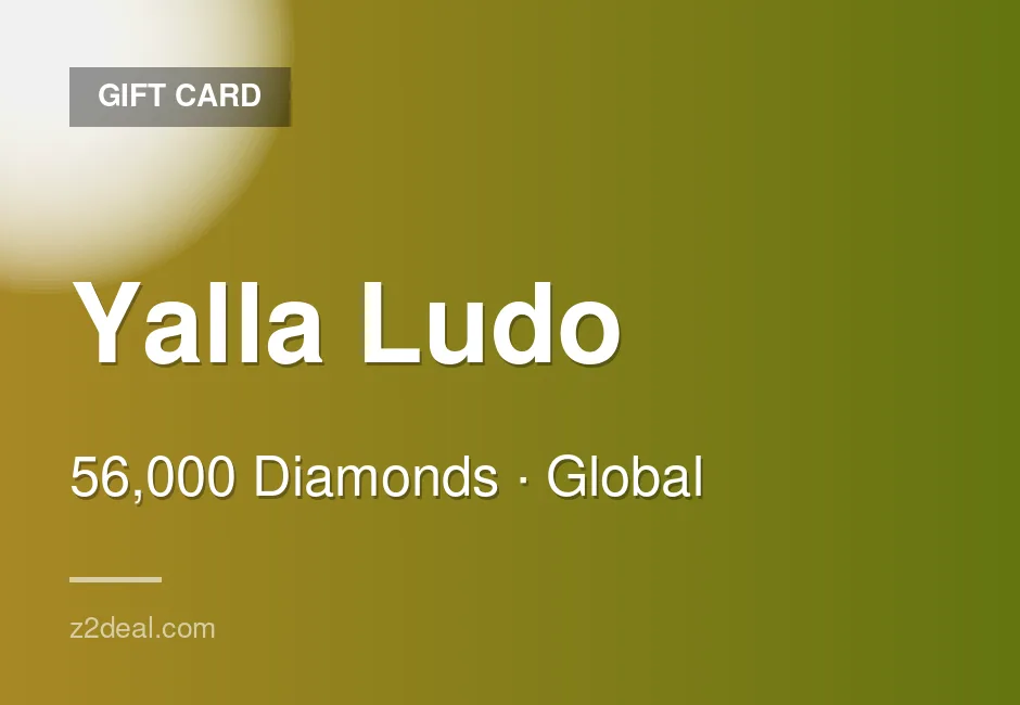 Instant Yalla Ludo Gift Card | 56,000 Diamonds | Global | Works Worldwide | In-Game Currency | Fast Delivery