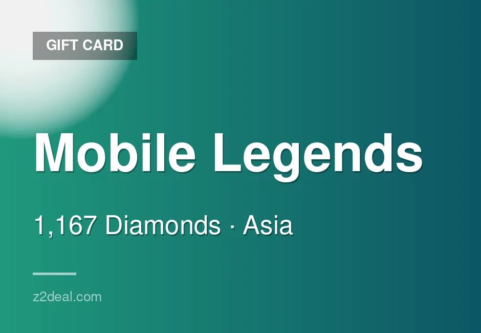 Buy Mobile Legends Gift Card | 1,167 Diamonds | Thailand | Mobile | In-Game Currency | Simple Redemption