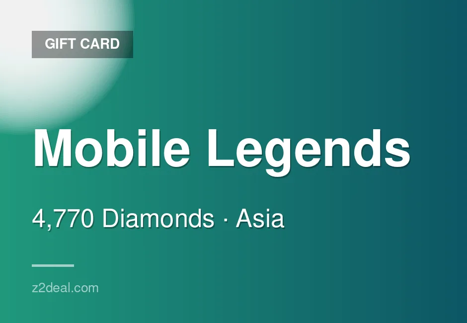 Quick Mobile Legends Gift Card - 4,770 Diamonds - Mobile Friendly - Thailand - Mobile - In-Game Currency - Buyer Protected