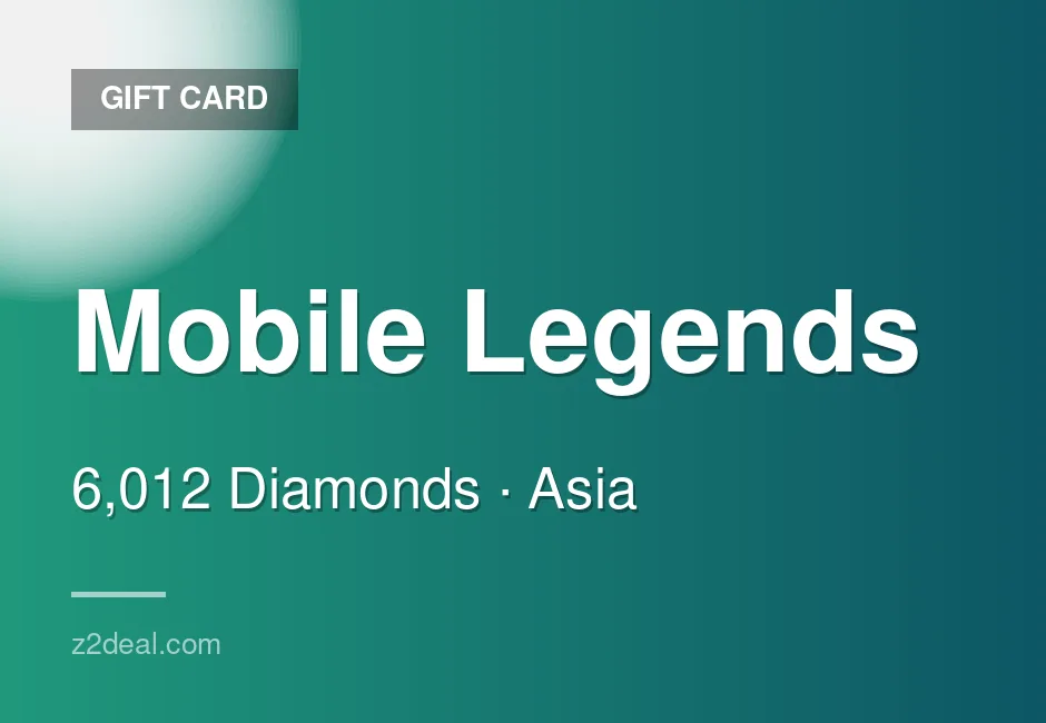 Mobile Legends Gift Card - 6,012 Diamonds - Mobile - In-Game Currency - Mobile Friendly - Thailand - Verified Stock