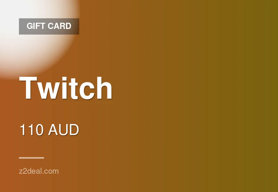 Genuine Twitch Gift Card - 110 AUD - Australia - Well Reviewed
