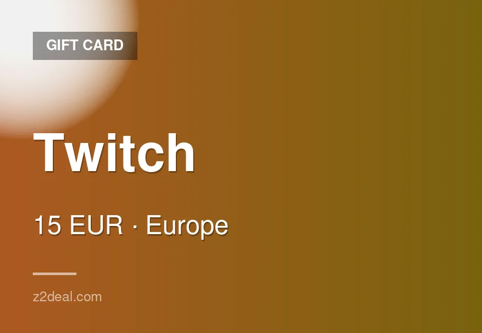Genuine Twitch Gift Card - 15 EUR - Finland - Dependable Seller
