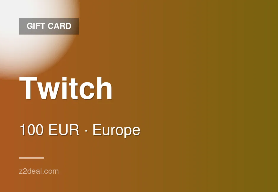 Twitch Gift Card - 100 EUR - Spain - Same-Day Delivery