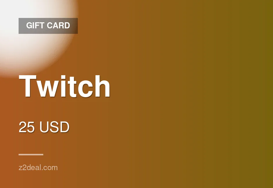 Trusted Twitch Gift Card | 25 USD | Careful Handling