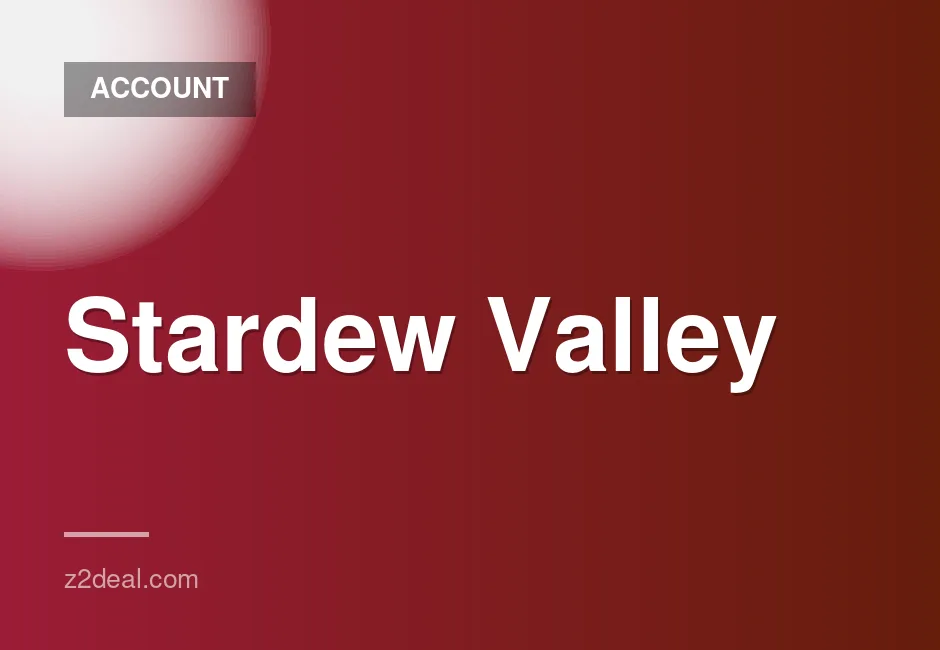 Stardew Valley Steam Account with No Playtime, Data Changeable, Quick Delivery