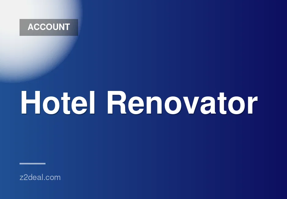 New Steam Account for Hotel Renovator with Zero Playtime and Fast Delivery Available