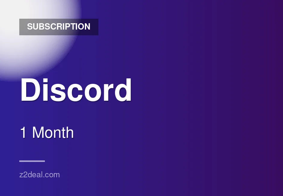 Quick Discord Subscription - 1 Month - Buyer Protected