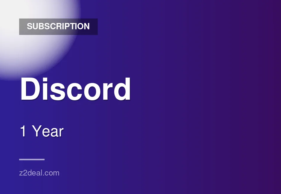 Instant Discord Subscription | 1 Year | Global | Reliable Service