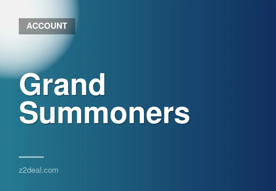 Grand Summoners account with 1400+ crystals, maxed Mako, Saitama, and exclusive characters