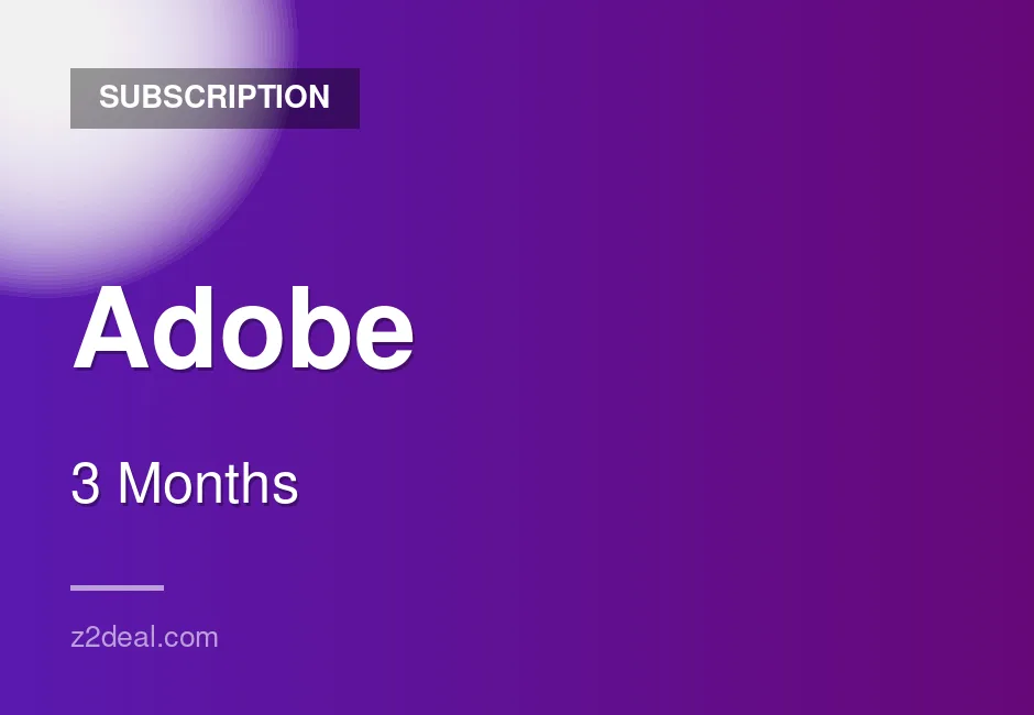 Reliable Adobe Subscription - 3 Months - Full Premium Access - Renewable - Auto Delivery - Order With Confidence