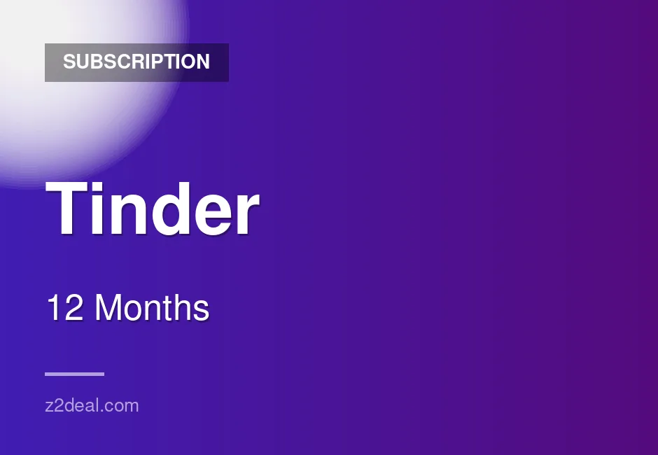 Quick Tinder Subscription - 12 Months - Spain - Prompt Delivery