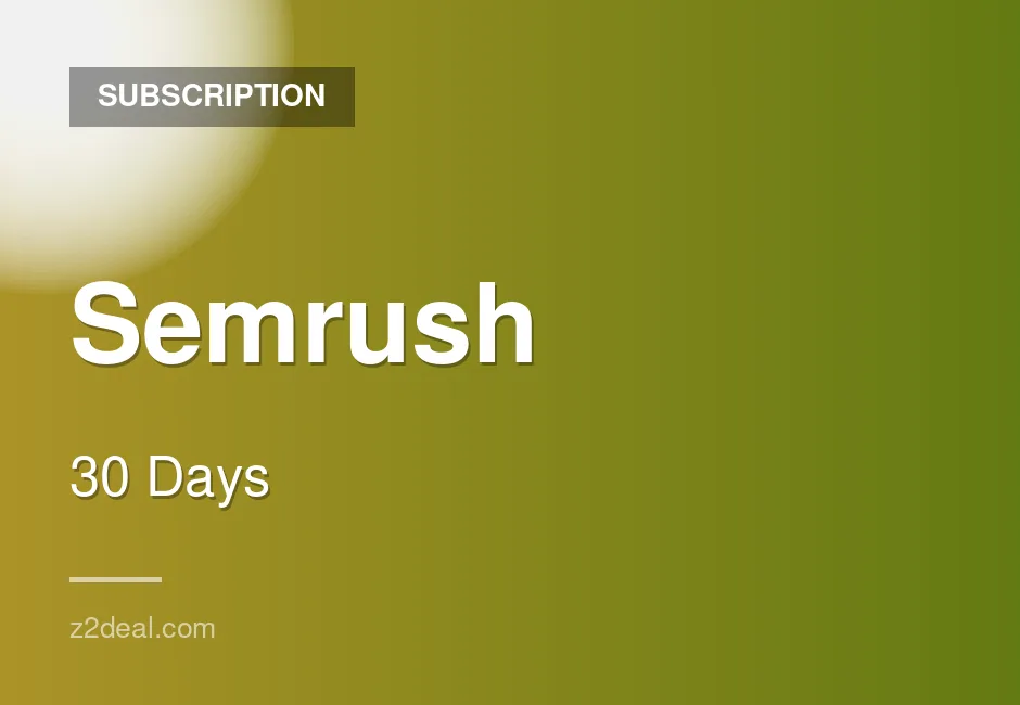 Premium Semrush Subscription | 30 Days | Full Premium Access | 4K Quality | Auto Delivery | Smooth Setup