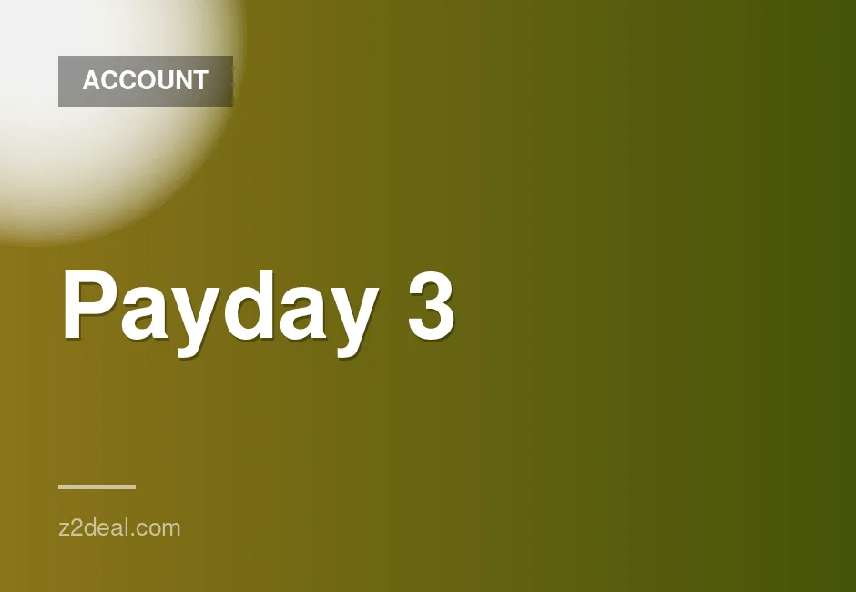 Payday 3 Steam Account with Full Access and Data Change Option