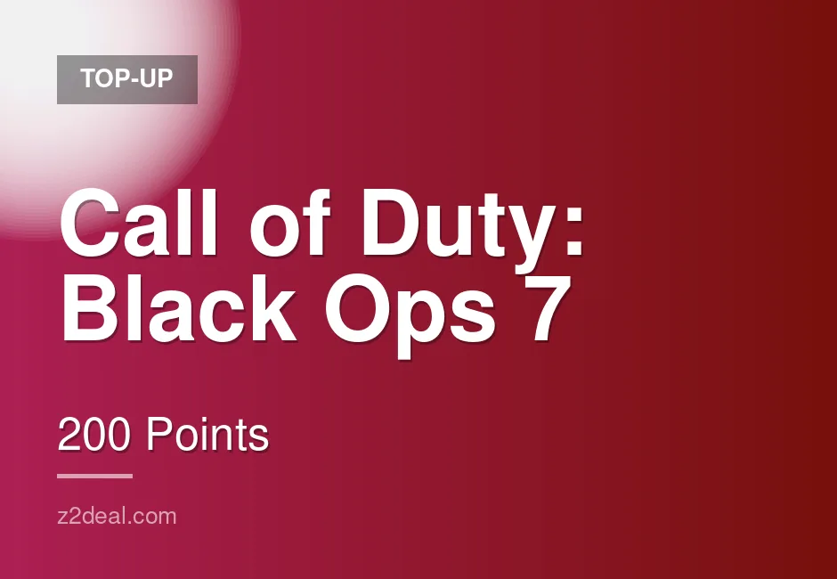 Trusted Call of Duty: Black Ops 7 Top-Up | 200 Points | Gifting Service | Steam | Straightforward Order