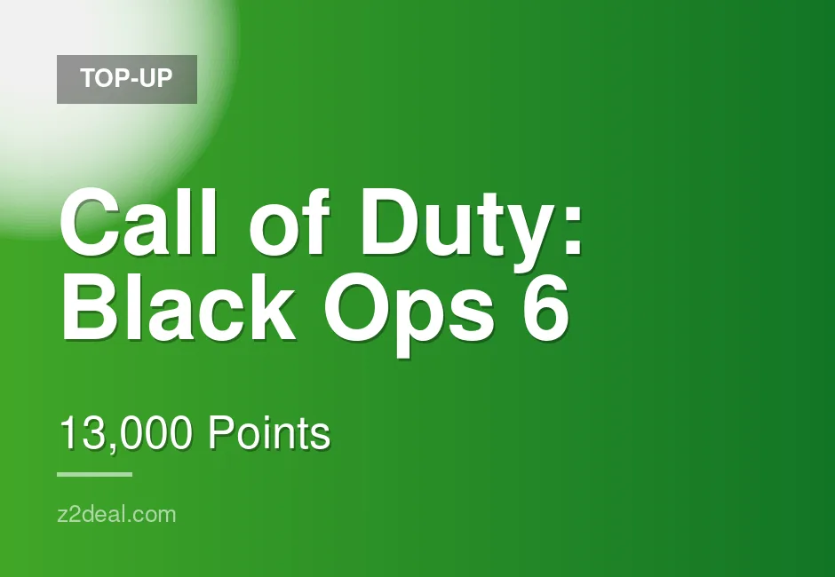 Trusted Call of Duty: Black Ops 6 Top-Up | 13,000 Points | Gifting Service | Easy Checkout