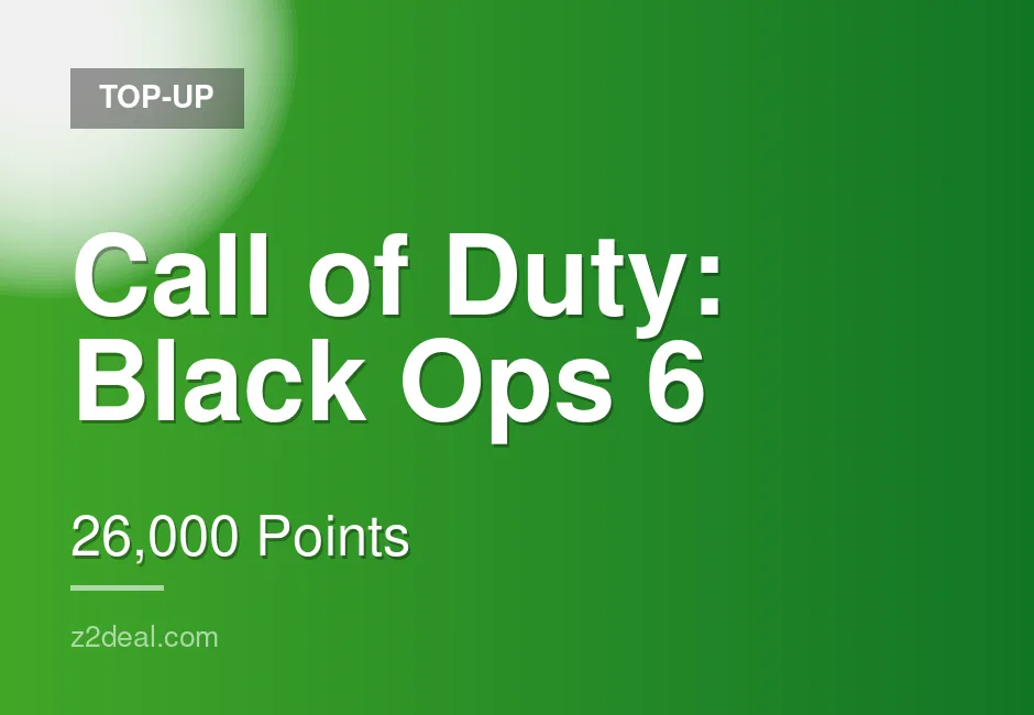 Buy Call of Duty: Black Ops 6 Top-Up | 26,000 Points | Direct Top-Up | Fast Delivery