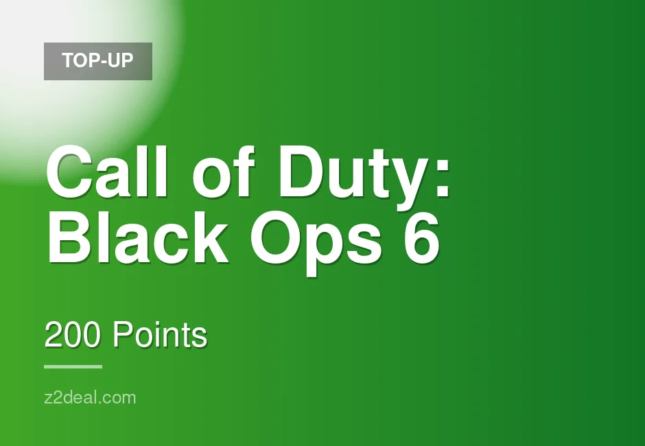 Reliable Call of Duty: Black Ops 6 Top-Up - 200 Points - Battle.net - Direct Top-Up - Prompt Delivery
