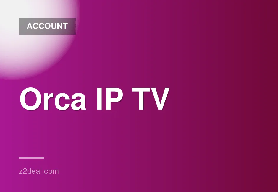 12 Month Orca IPTV Subscription with Global Channels, VOD, and Series Access