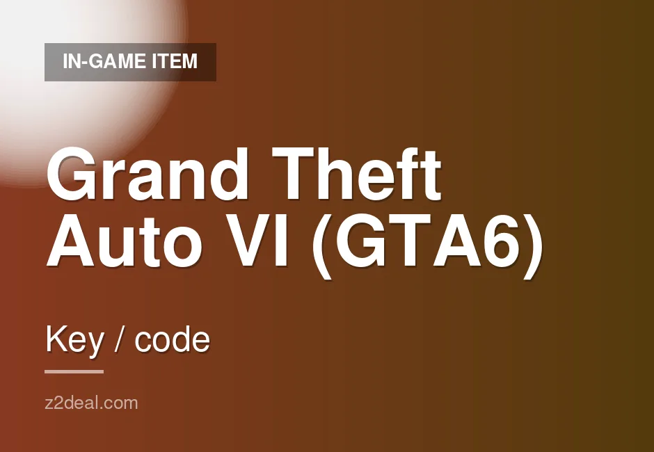 Grand Theft Auto VI (GTA6) Game Key | Key Delivery | Xbox | United States | Reliable Service
