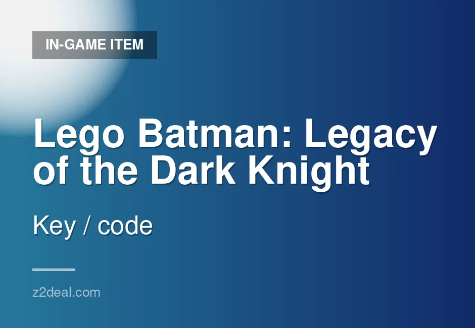 Instant Lego Batman: Legacy of the Dark Knight Game Key | Works Worldwide | Steam | Key Delivery | Simple Process