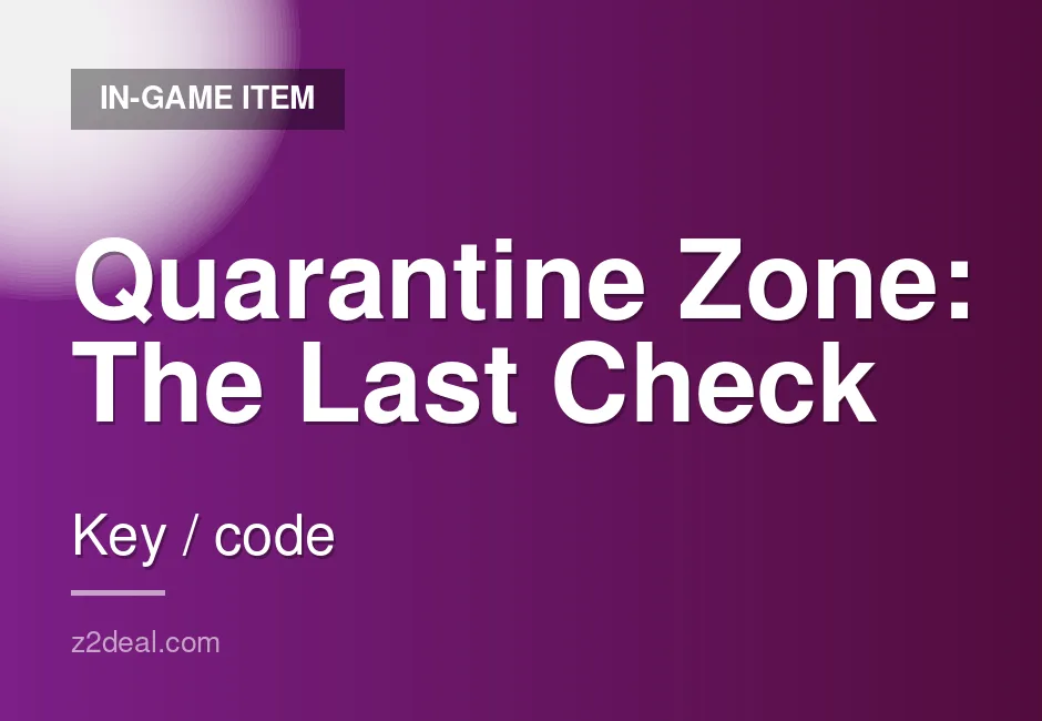 Quick Quarantine Zone: The Last Check Game Key - Xbox - New Zealand - Key Delivery - Ready to Use