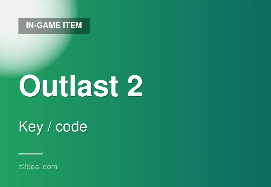 Instant Outlast 2 Game Key | 2 Key | Key Delivery | Steam | Global | Warranty Included | Careful Handling