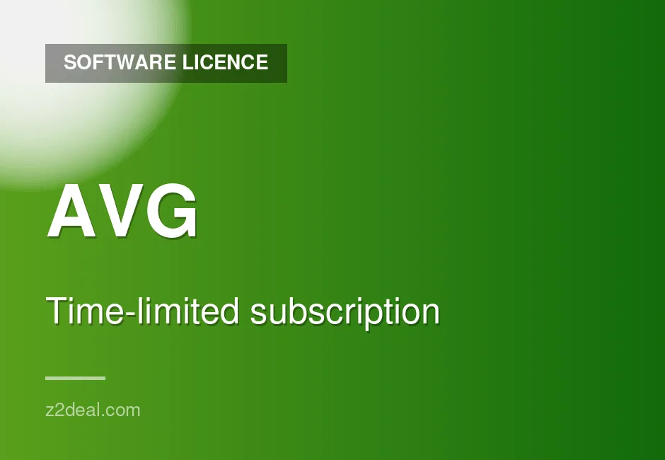 Quick AVG License - 1 Year - Subscription Term - Windows - PC - Deluxe Edition - Same-Day Delivery