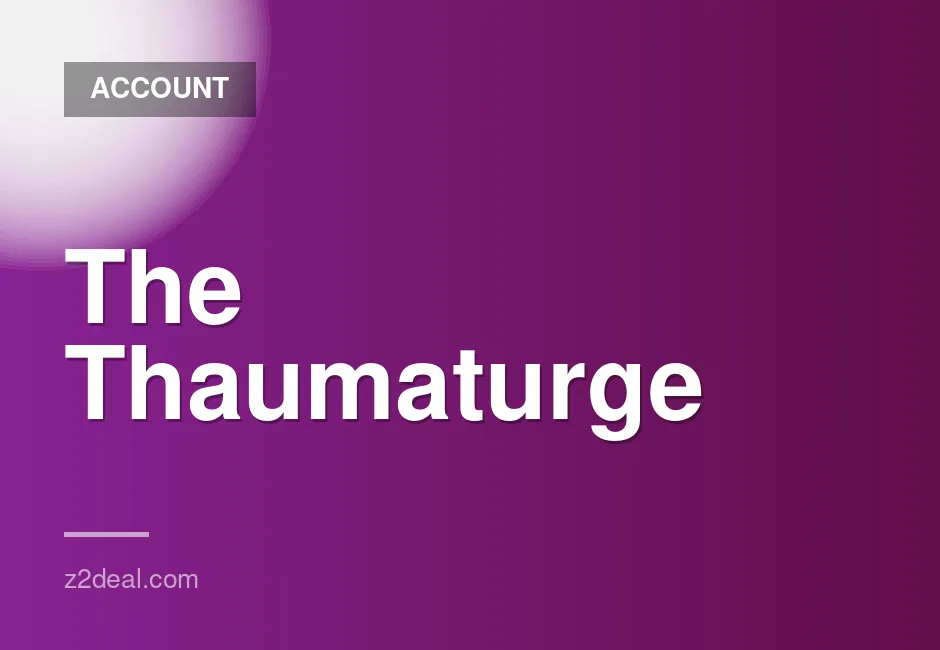 New Steam Account for The Thaumaturge - Zero Hours Played, Data Changeable, Quick Delivery