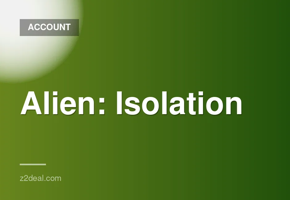 Alien Isolation Steam Account for Offline Play