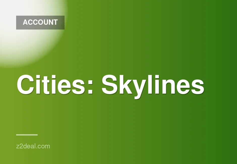 Cities: Skylines Steam account with offline access available for purchase