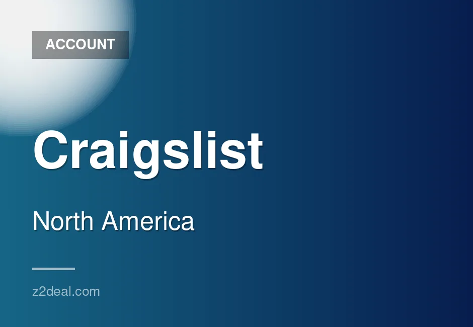 Five manually created Craigslist USA accounts with verified email access