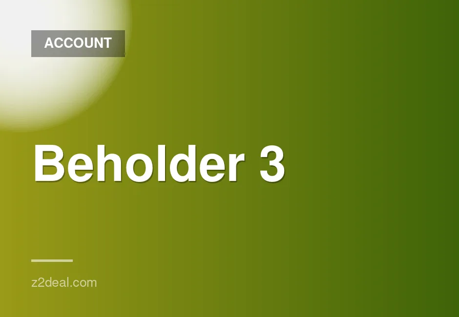 Beholder 3 Steam Account with Zero Playtime, Data Changeable, Quick Delivery
