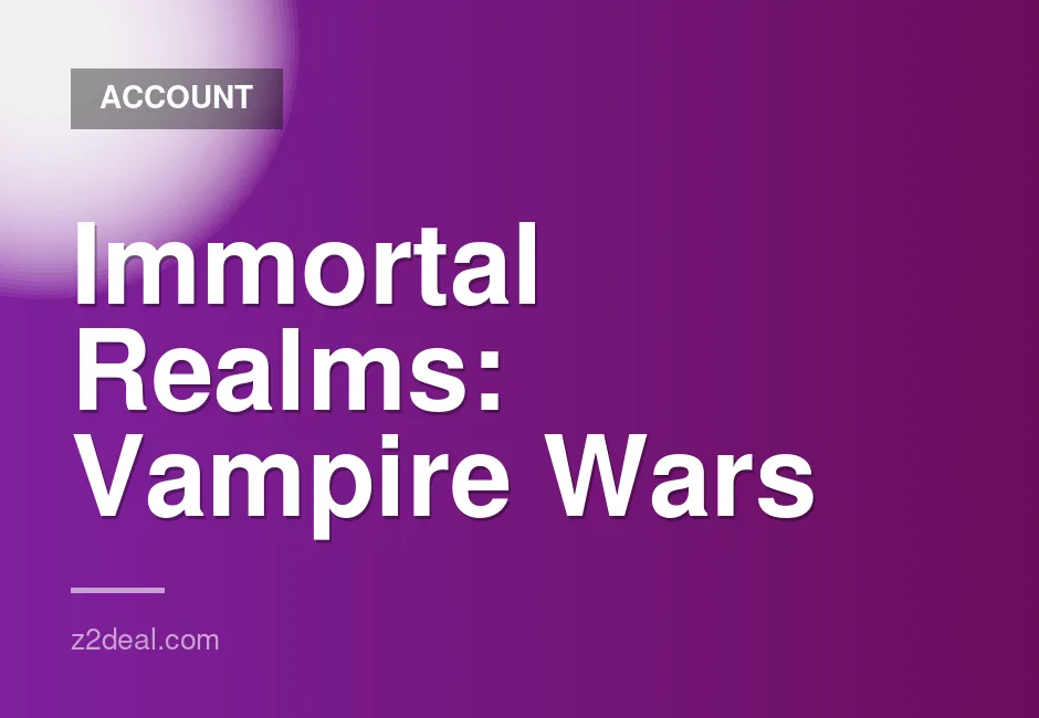 New Steam Account for Immortal Realms: Vampire Wars - 0 Hours Played, Data Changeable, Quick Delivery