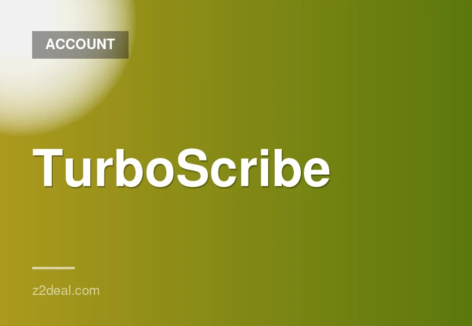 15-Day TurboScribe Membership Account with Warranty and Automatic Delivery