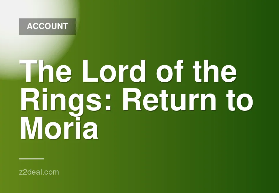 The Lord of the Rings: Return to Moria Full Game Account for PS4 and PS5