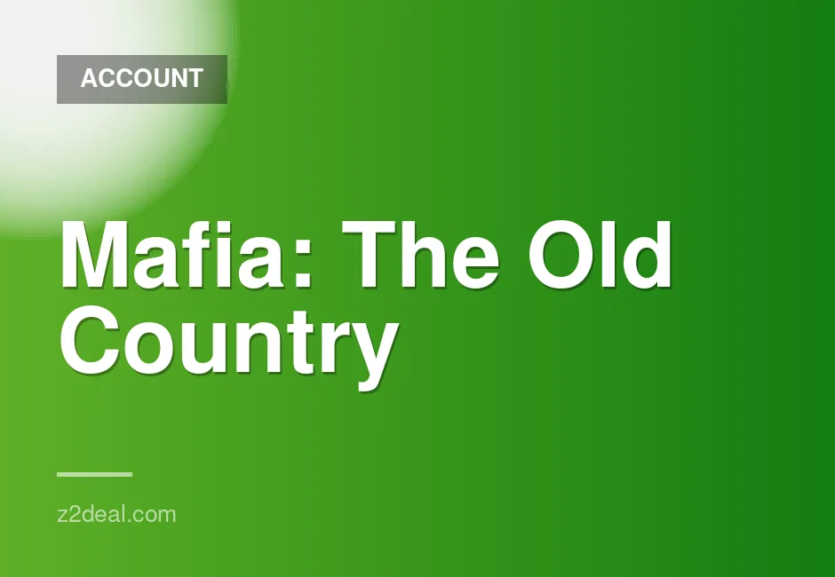 PS5 Mafia: The Old Country K2 Account for Sale - Digital Game Access