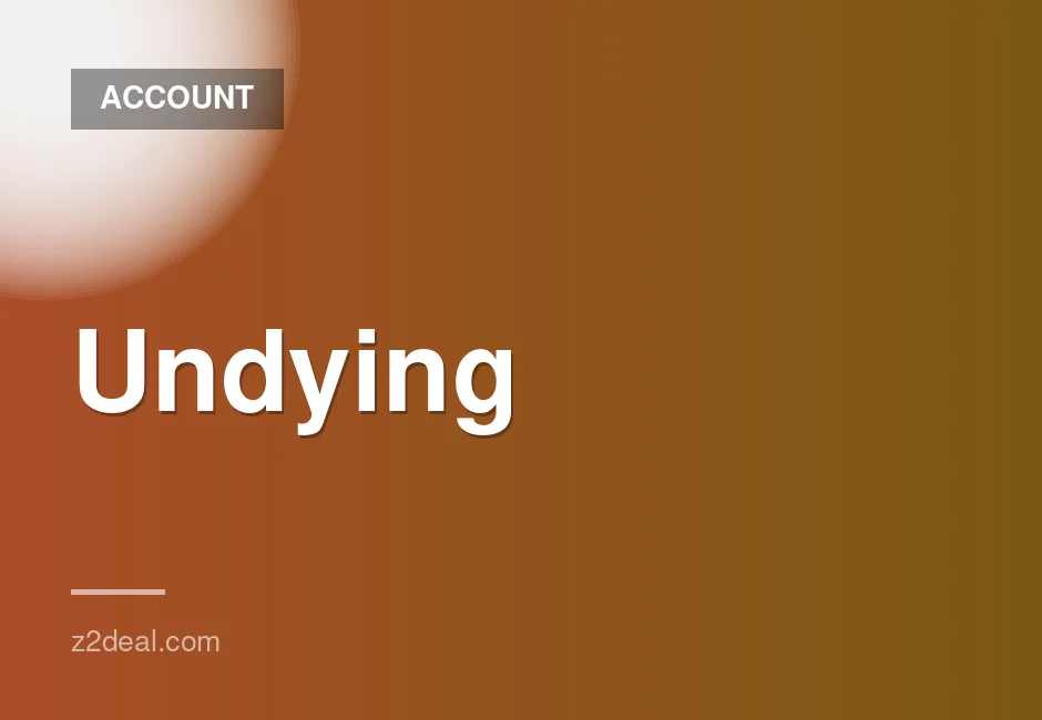 New Epic Undying Account with Zero Playtime - Data Changeable and Quick Delivery