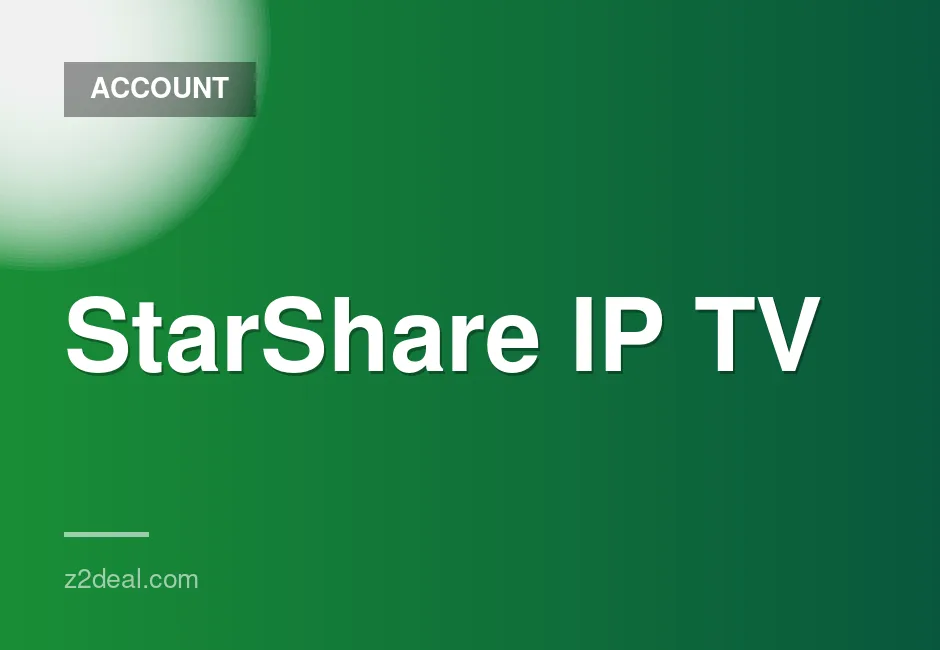 StarShare IP TV 6-Month Subscription with Stable Server and EPG Included