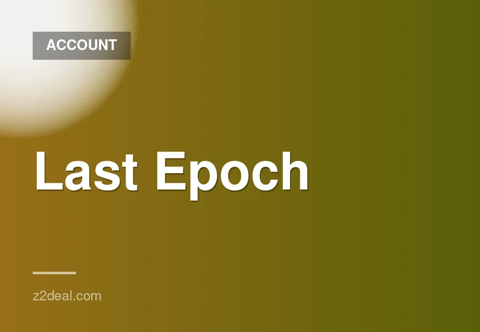 Last Epoch game account for sale with buyer protection